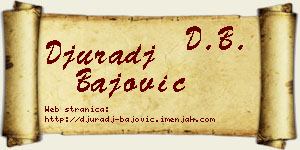 Đurađ Bajović vizit kartica